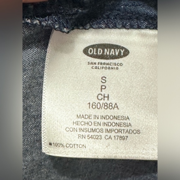 Old Navy Blue Chambray Denim Popover Shirt Dress - Size S - Picture 7 of 9